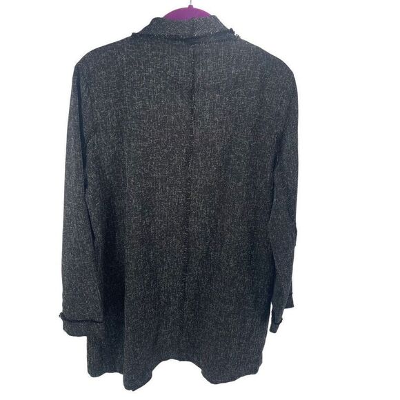 Dress Forum Womens Lightweight Jacket Shawl Open Front Pockets Dark Gray Large - Picture 4 of 10